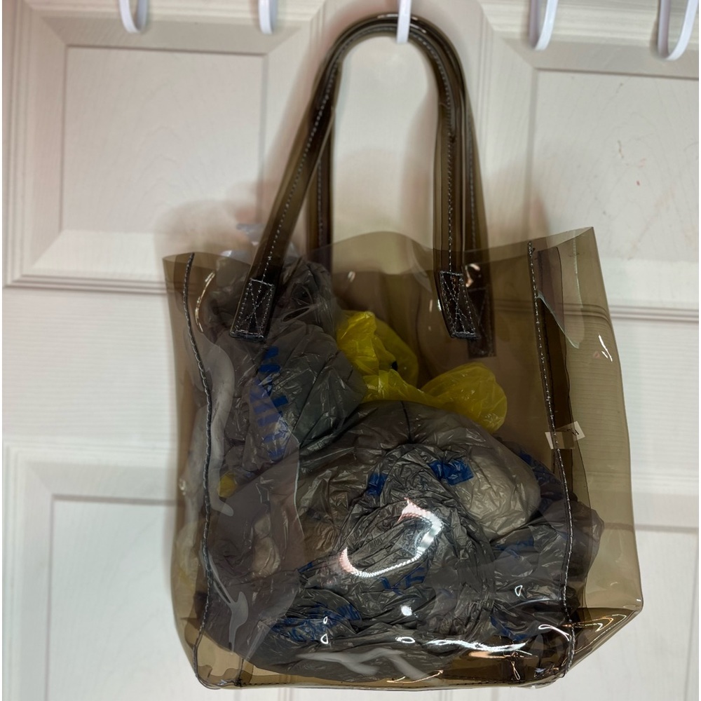 Black clear tote